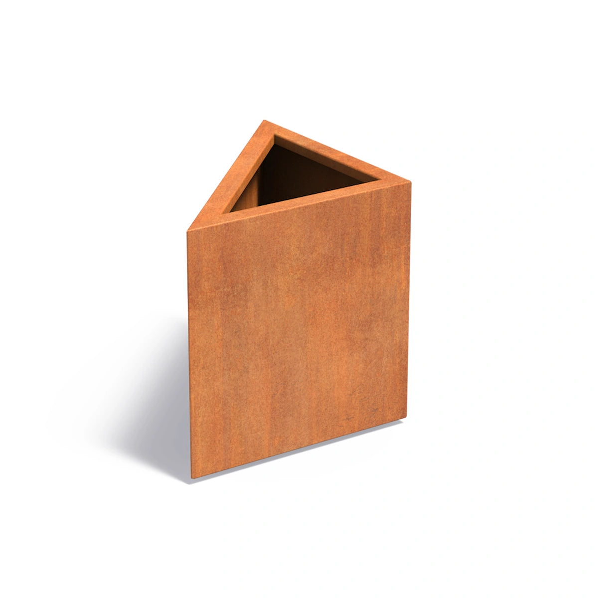 Pflanzkübel ADEZZ TRIANGLE aus Cortenstahl, 60 × 60 × 60 cm