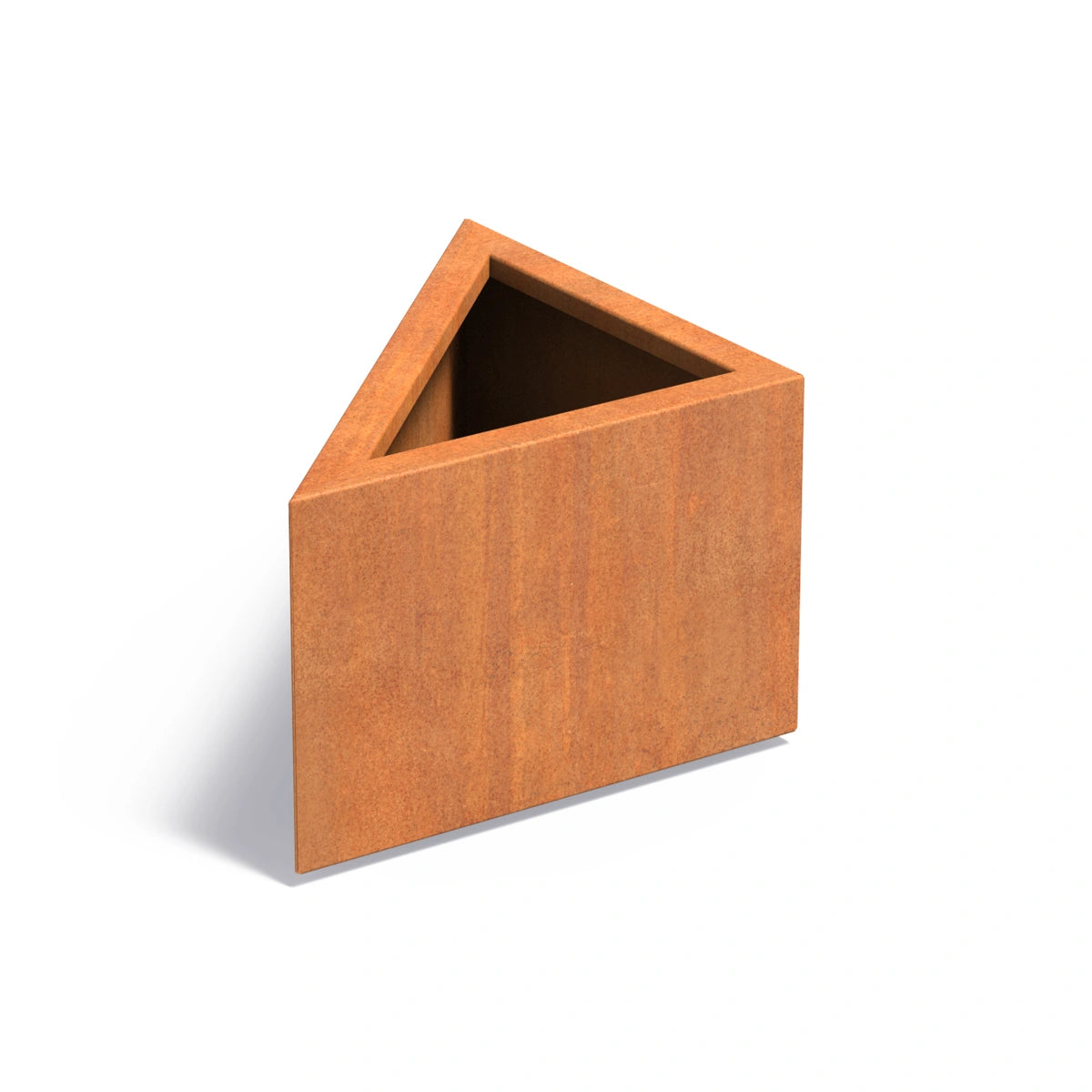 Pflanzkübel ADEZZ TRIANGLE aus Cortenstahl, 60 × 60 × 40 cm