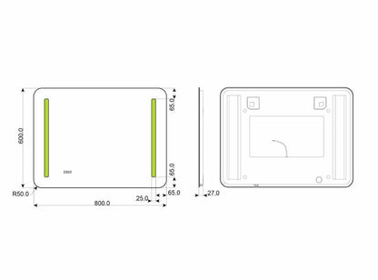 Ready 2 – Wandspiegel mit LEDs und beleuchteter elektronischer Uhr - Ofenerlebnis.de