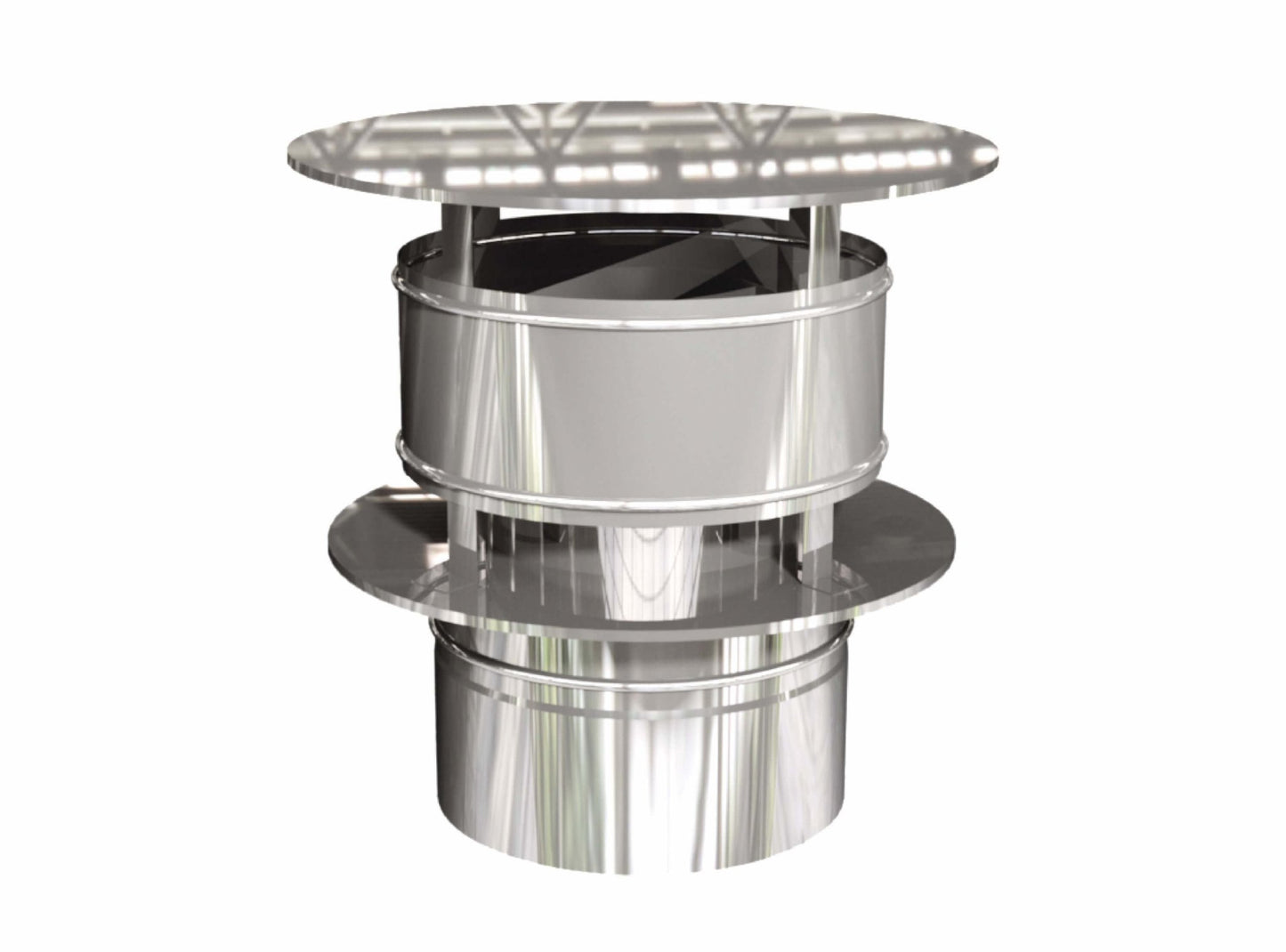 Regenhaube mit Windabweiser - doppelwandig - eka edelstahlkamine complex D