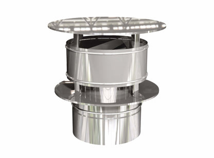 Regenhaube mit Windabweiser - doppelwandig - eka edelstahlkamine complex D