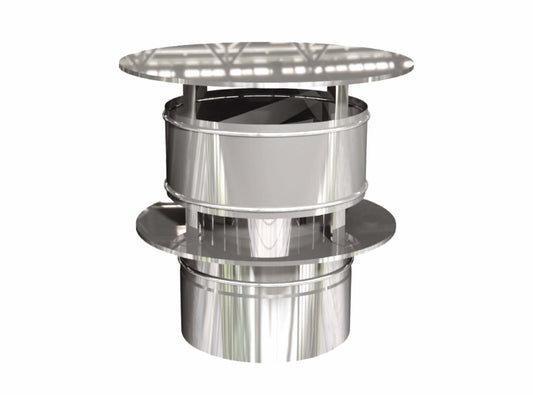 Regenhaube mit Windabweiser - doppelwandig - eka edelstahlkamine complex D