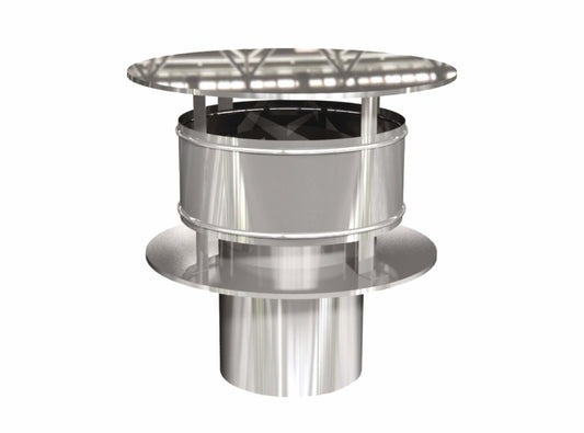 Regenhaube mit Windabweiser - einwandig - eka edelstahlkamine complex E