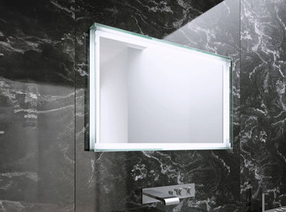 Ripasso – Rechteck Quadrat Wandspiegel mit LED - Dioden - Ofenerlebnis.de