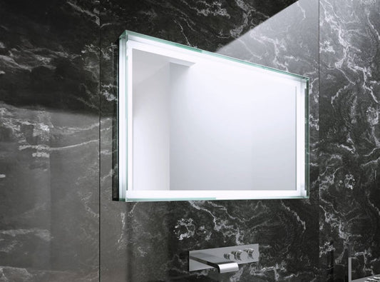 Ripasso – Rechteck Quadrat Wandspiegel mit LED - Dioden - Ofenerlebnis.de