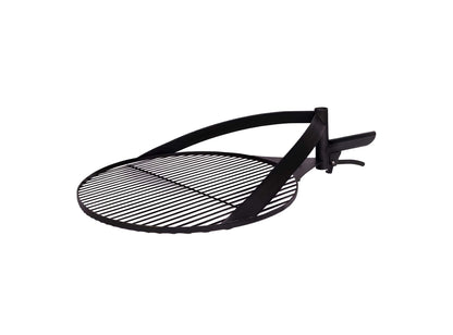 Rost aus natürlichem Stahl mit einem Griff für Feuerschale, 60 cm
