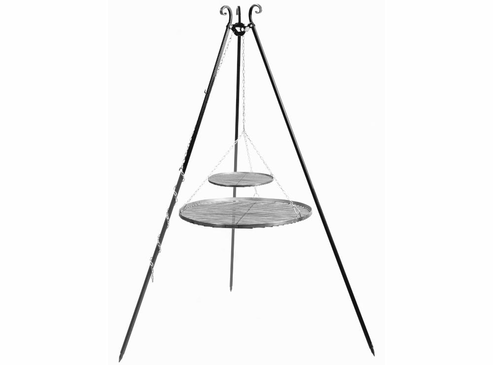 Schwenkgrill 180 cm - Doppelrost aus Rohstahl - Ofenerlebnis.de