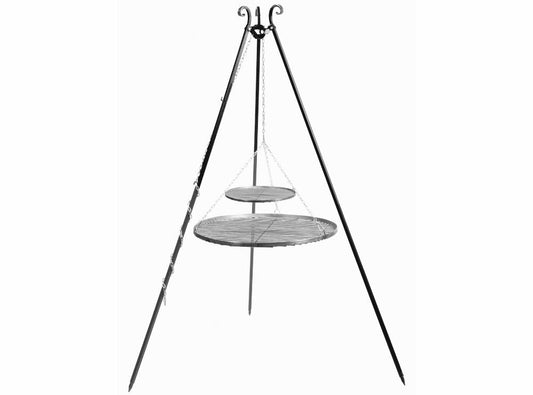 Schwenkgrill 180 cm - Doppelrost aus Rohstahl - Ofenerlebnis.de