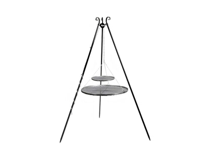Schwenkgrill 180 cm mit Doppelrost aus Rohstahl