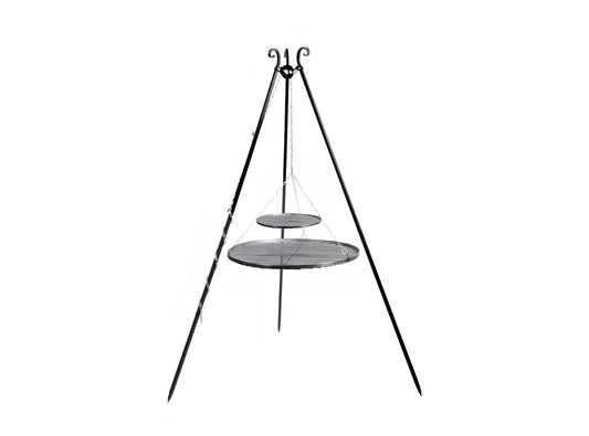 Schwenkgrill 180 cm mit Doppelrost aus Rohstahl