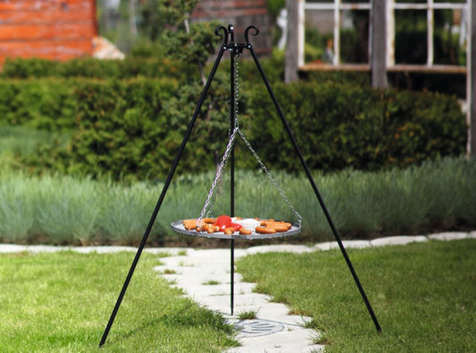 Schwenkgrill 180 cm - Grillrost aus Rohstahl, 50 - 80 cm - Ofenerlebnis.de