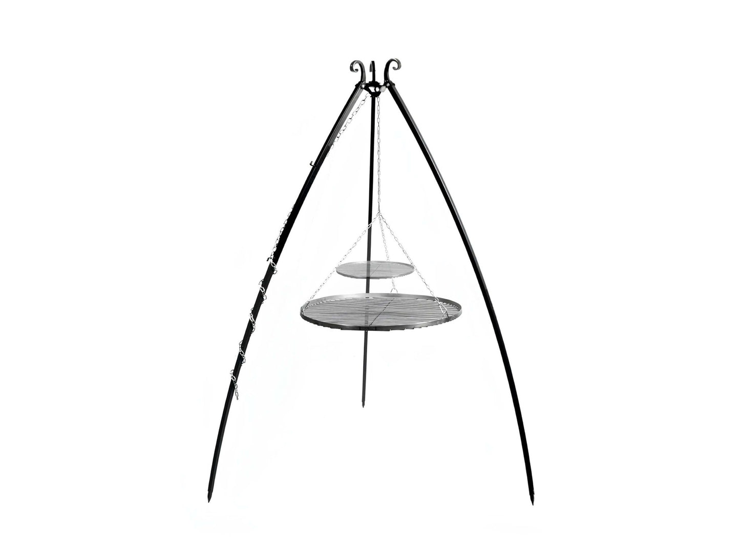 Schwenkgrill 200 cm mit Doppelrost aus Rohstahl