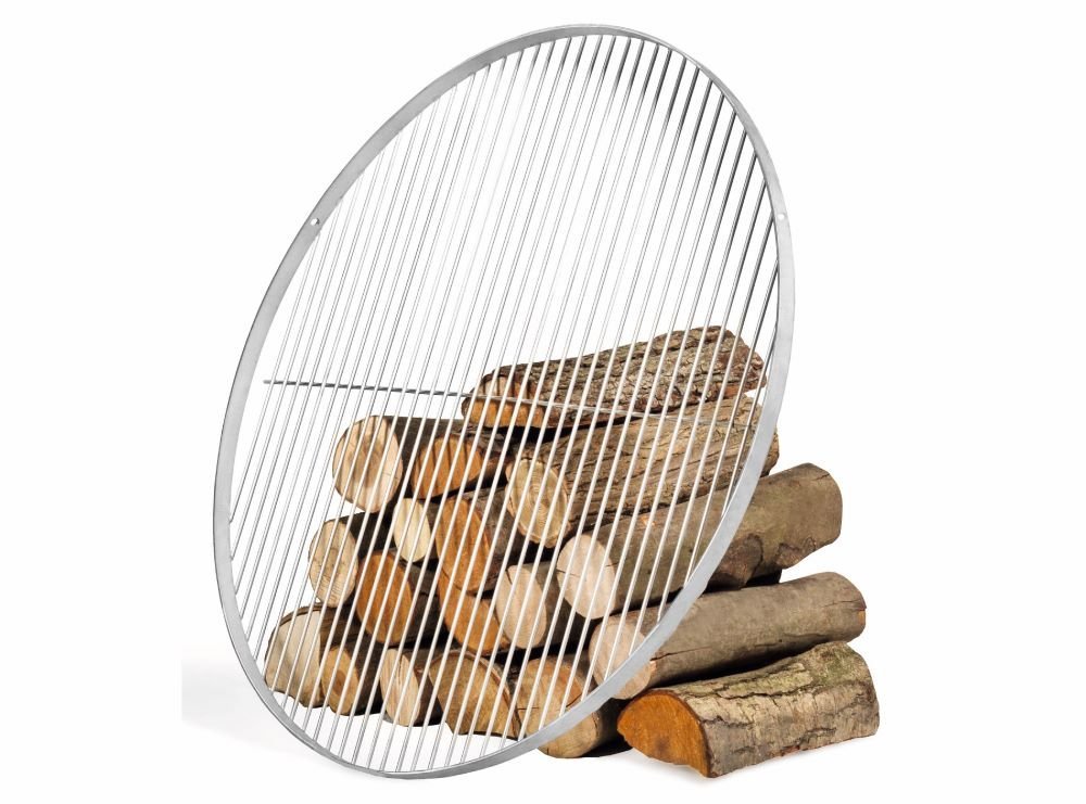 Schwenkgrill 200 cm - Grillrost aus Edelstahl + Kurbel, 50 - 80 cm - Ofenerlebnis.de