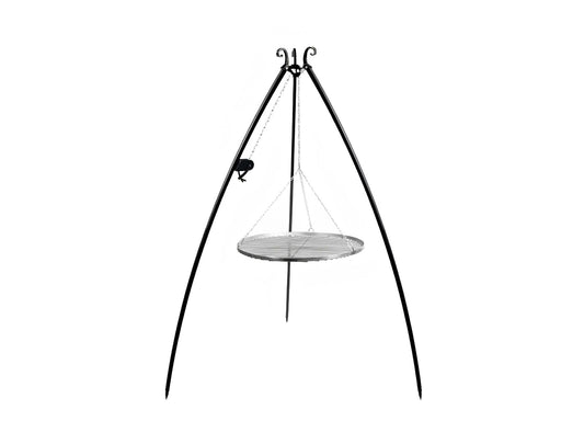 Schwenkgrill 200 cm mit Grillrost aus Edelstahl + Kurbel