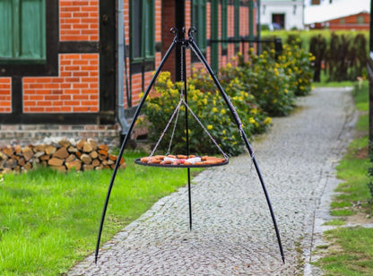 Schwenkgrill 200 cm - Grillrost aus Rohstahl, 50 - 80 cm - Ofenerlebnis.de