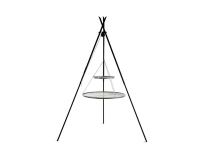 Schwenkgrill Tipi 210 cm mit Doppelrost aus Edelstahl