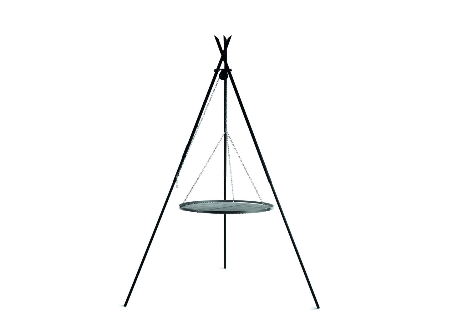 Schwenkgrill Tipi 210 cm mit Grillrost aus Rohstahl