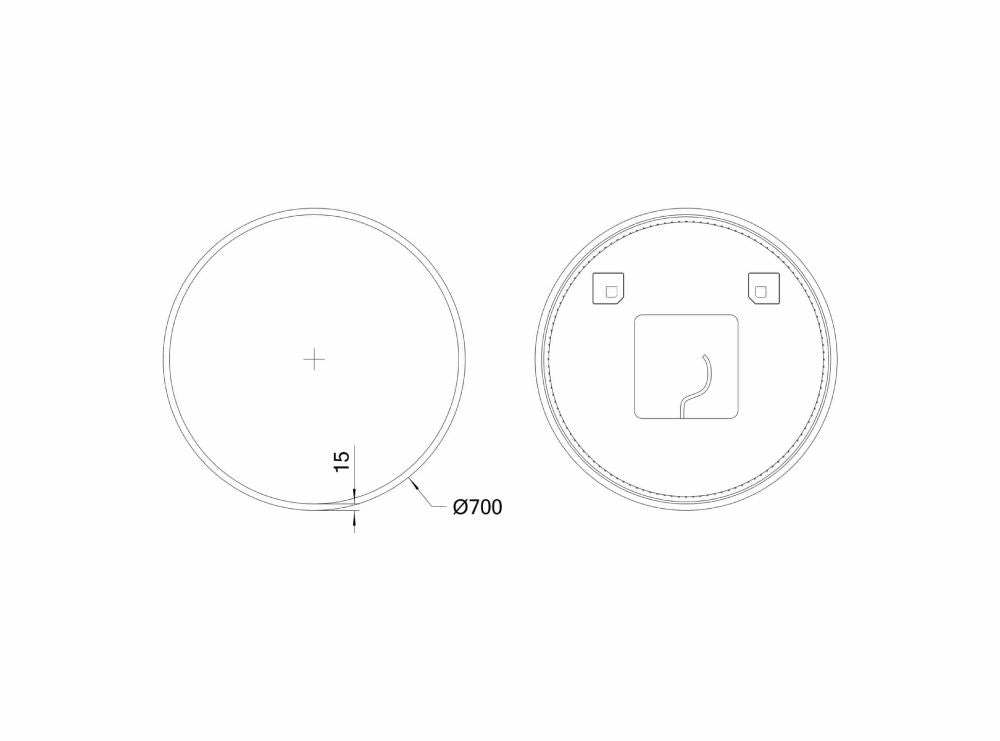 Senso Kolo – Runder Wandspiegel mit LED, Ø70 – Ø80 - Ofenerlebnis.de