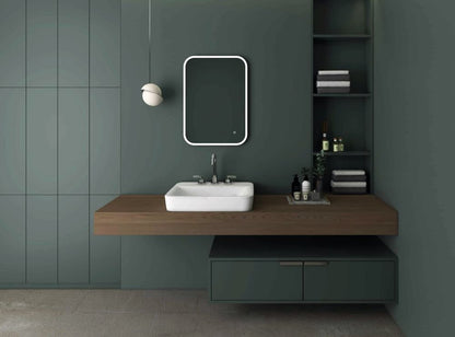 Senso Plus – Rechteck Wandspiegel mit LED und Berührungsschalter, 50 x 70 cm - Ofenerlebnis.de