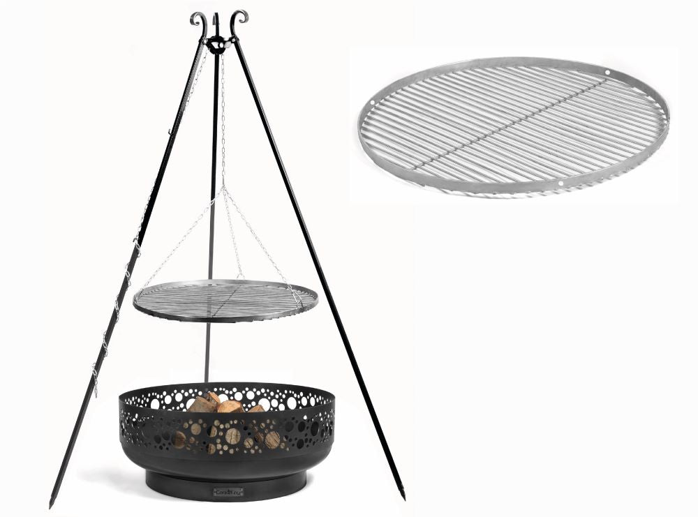 "Set" Schwenkgrill 180 cm mit Grillrost und Feuerschale „BOSTON“ - Ofenerlebnis.de