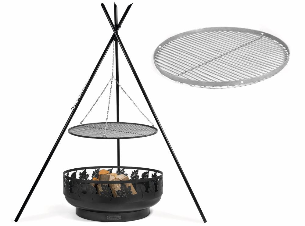 "Set" Schwenkgrill „TIPI“ 210cm mit Grillrost und Feuerschale TORONTO - Ofenerlebnis.de