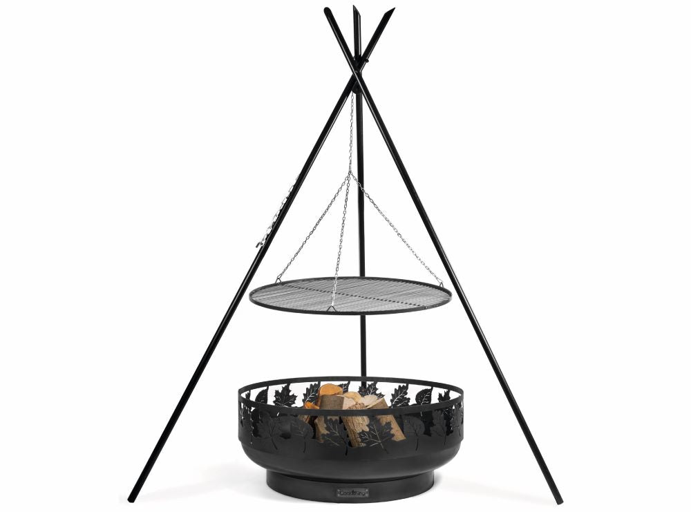 "Set" Schwenkgrill „TIPI“ 210cm mit Grillrost und Feuerschale TORONTO - Ofenerlebnis.de