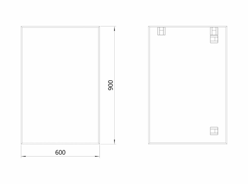 Sky – Rechteck Wandspiegel aus gebürstetem Aluminium - Ofenerlebnis.de