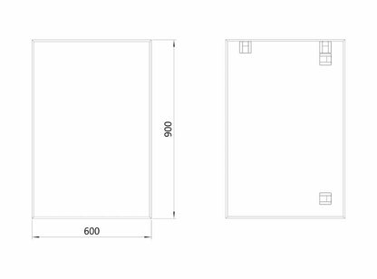 Sky – Rechteck Wandspiegel aus gebürstetem Aluminium - Ofenerlebnis.de