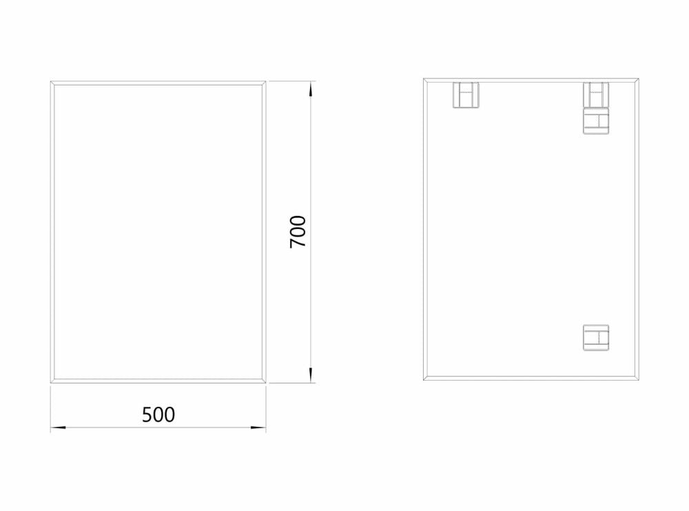Sky – Rechteck Wandspiegel aus gebürstetem Aluminium - Ofenerlebnis.de
