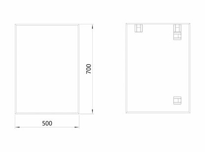 Sky – Rechteck Wandspiegel aus gebürstetem Aluminium - Ofenerlebnis.de