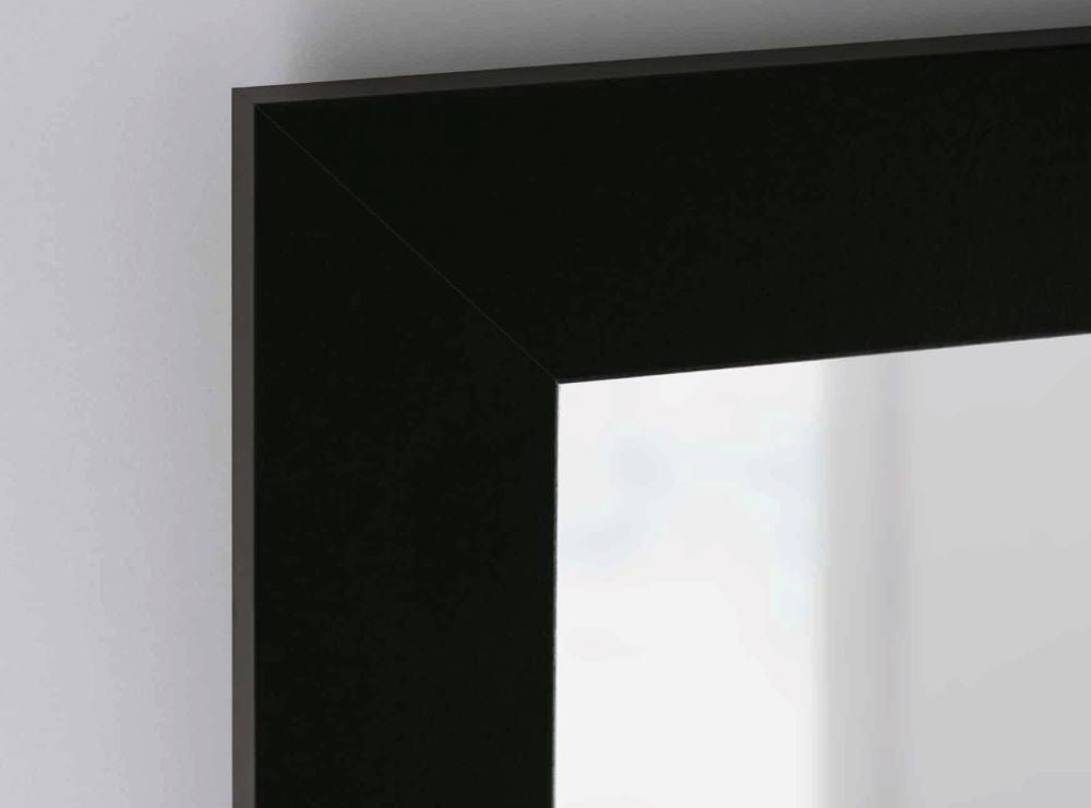 Slim Black – Spiegel mit schwarzem MDF - Rahmen und dekorativem Furnier - Ofenerlebnis.de