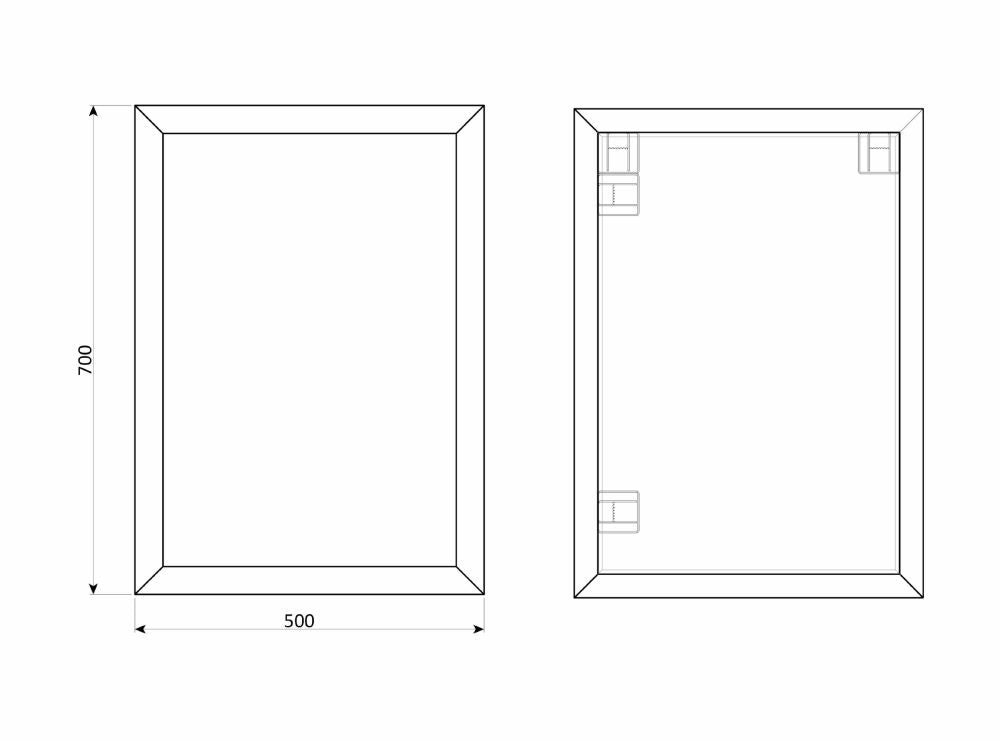 Slim Black – Spiegel mit schwarzem MDF - Rahmen und dekorativem Furnier - Ofenerlebnis.de