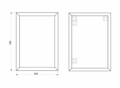 Slim Black – Spiegel mit schwarzem MDF - Rahmen und dekorativem Furnier - Ofenerlebnis.de