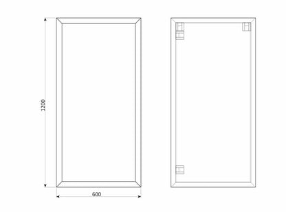Slim Black – Spiegel mit schwarzem MDF - Rahmen und dekorativem Furnier - Ofenerlebnis.de