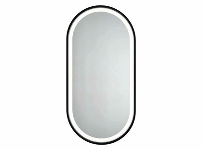 Solaris – Wandspiegel in einem schwarzen Rahmen aus gebürstetem Aluminium - Ofenerlebnis.de