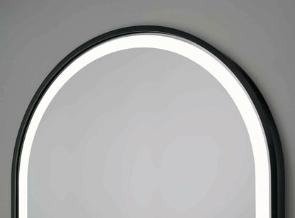 Solaris – Wandspiegel in einem schwarzen Rahmen aus gebürstetem Aluminium - Ofenerlebnis.de