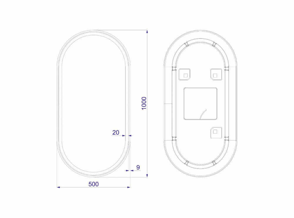 Solaris – Wandspiegel in einem schwarzen Rahmen aus gebürstetem Aluminium - Ofenerlebnis.de