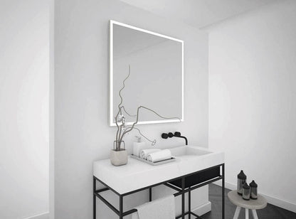 Solid – Rechteck Wandspiegel mit LED - Ofenerlebnis.de