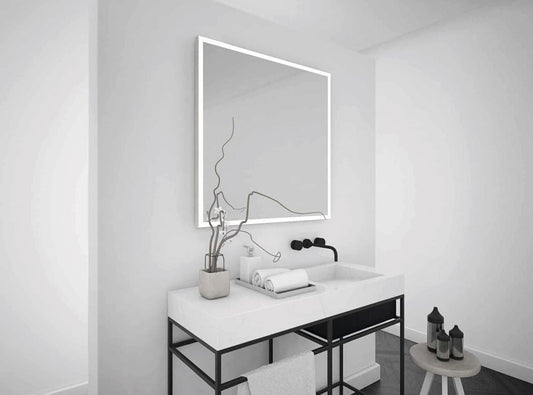 Solid – Rechteck Wandspiegel mit LED - Ofenerlebnis.de