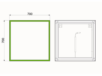 Solid – Rechteck Wandspiegel mit LED - Ofenerlebnis.de