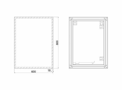 Solid – Rechteck Wandspiegel mit LED - Ofenerlebnis.de
