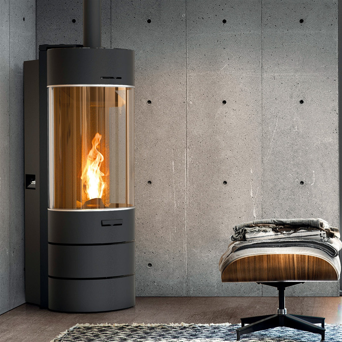 Pelletofen Thermorossi BellaVista R3 Plus im Wohnraum