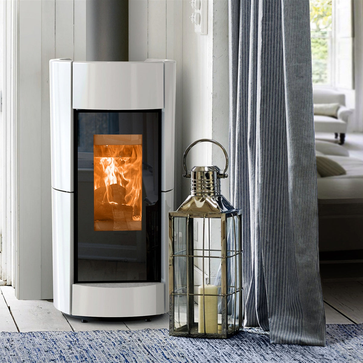 Kaminofen Thermorossi Chic Wood im Wohnraum