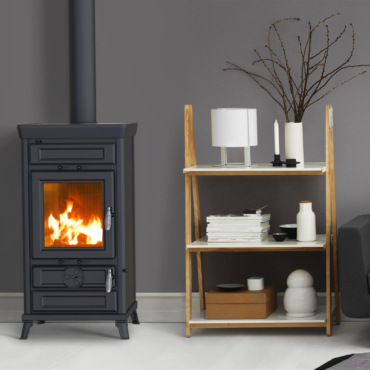 Kaminofen Thermorossi Ilaria Evo6 Easy im Wohnraum
