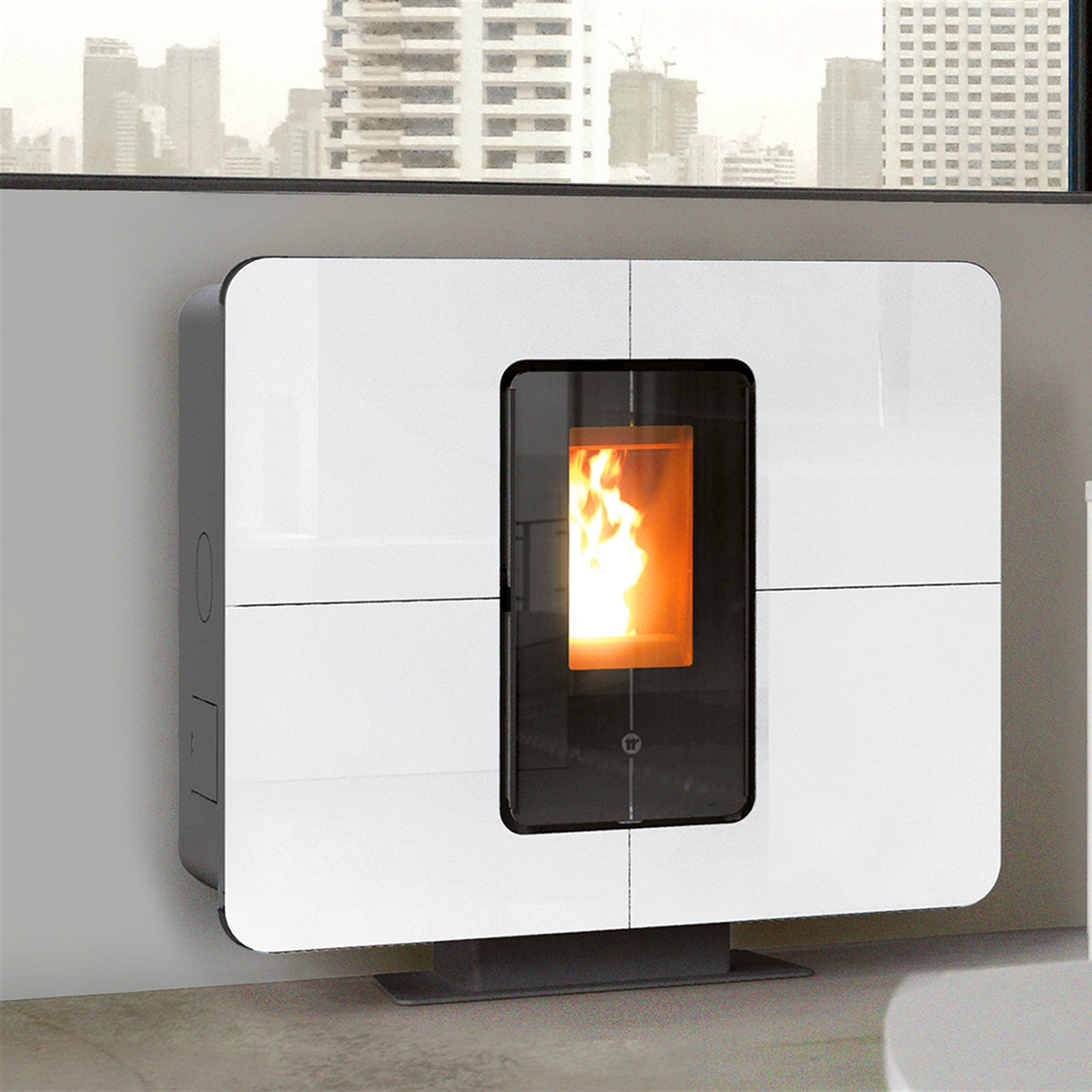 Thermorossi Slimquadro 11 Evo Cristallo vollständig im Wohnraum