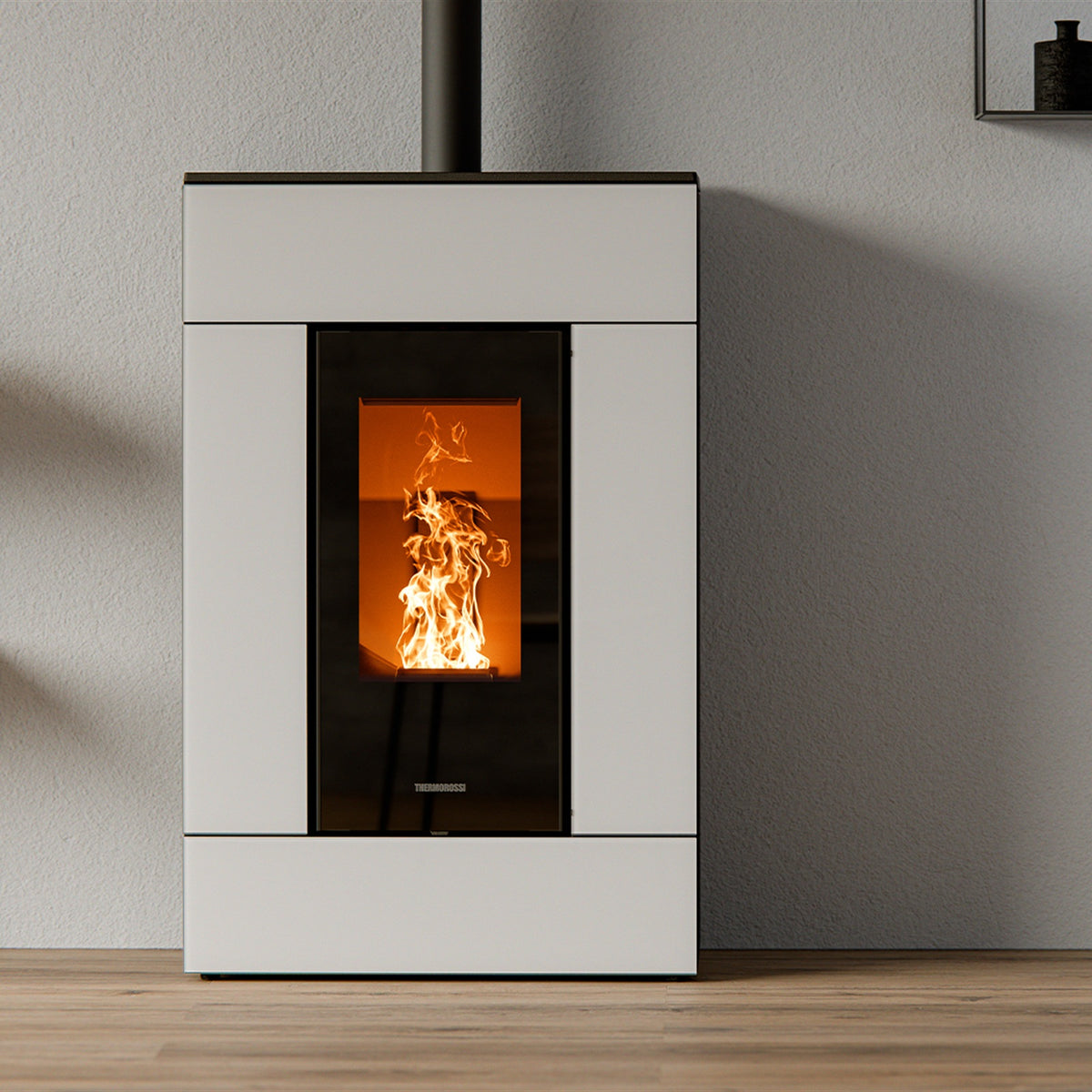 Thermorossi SlimQuadro Lumia Cristallo vollständig im Wohnraum
