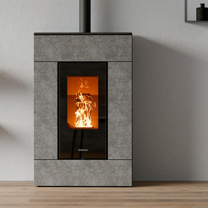 Thermorossi SlimQuadro Lumia Stone vollständig im Wohnraum