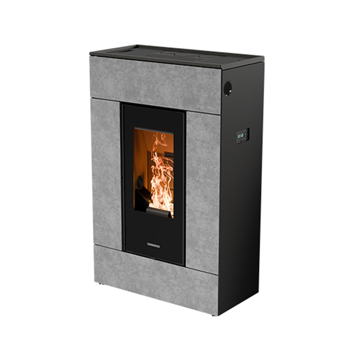 Freigestellter Thermorossi SlimQuadro Lumia Stone Pelletofen