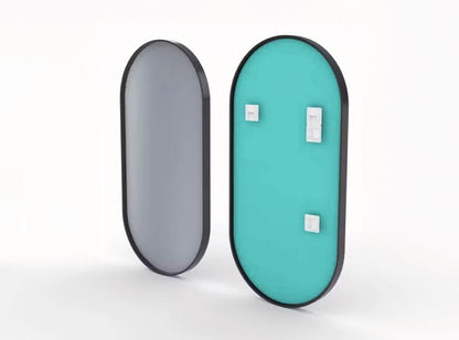 Tokio Black – Ovale Wandspiegel, 50 x 100 cm - Ofenerlebnis.de