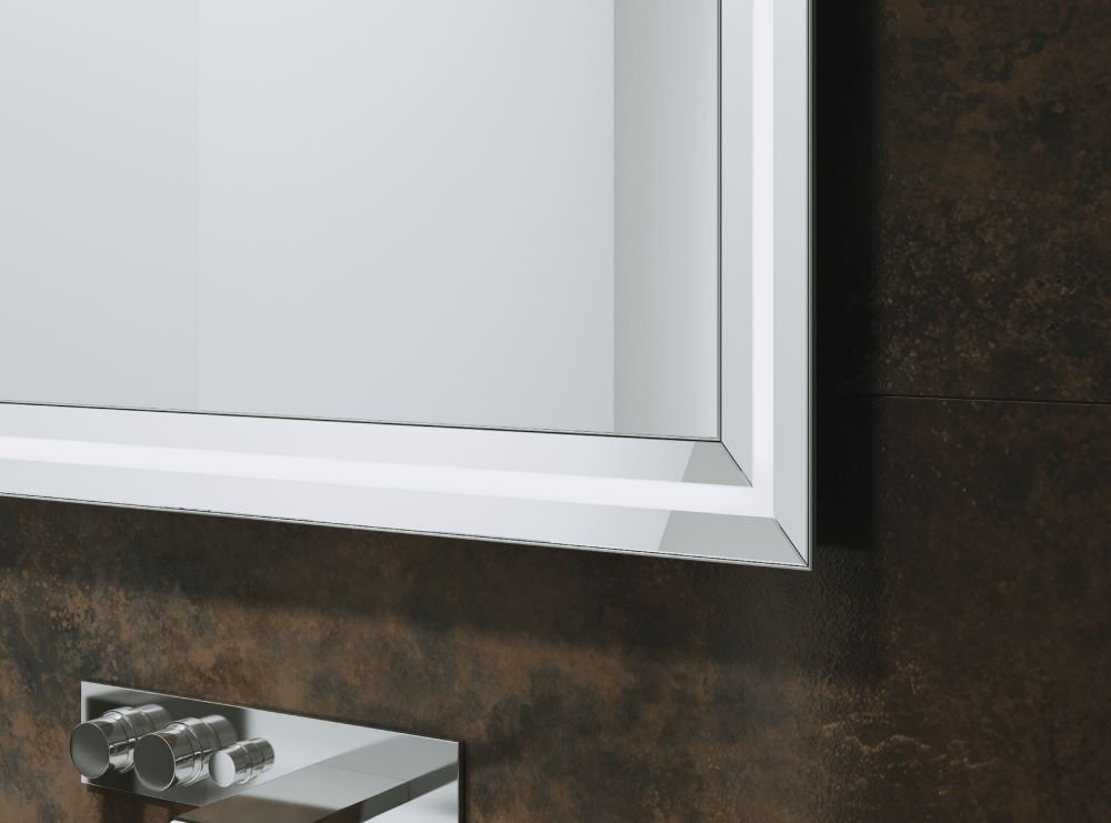 Torino Light – Quadrat Rechteck Wandspiegel mit LED - Ofenerlebnis.de